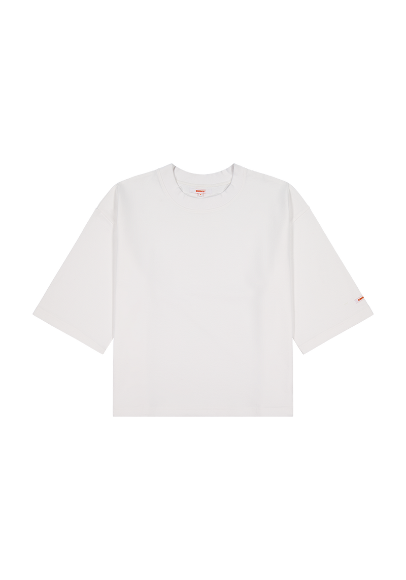Wide Tee White | CHECKS DOWNTOWN