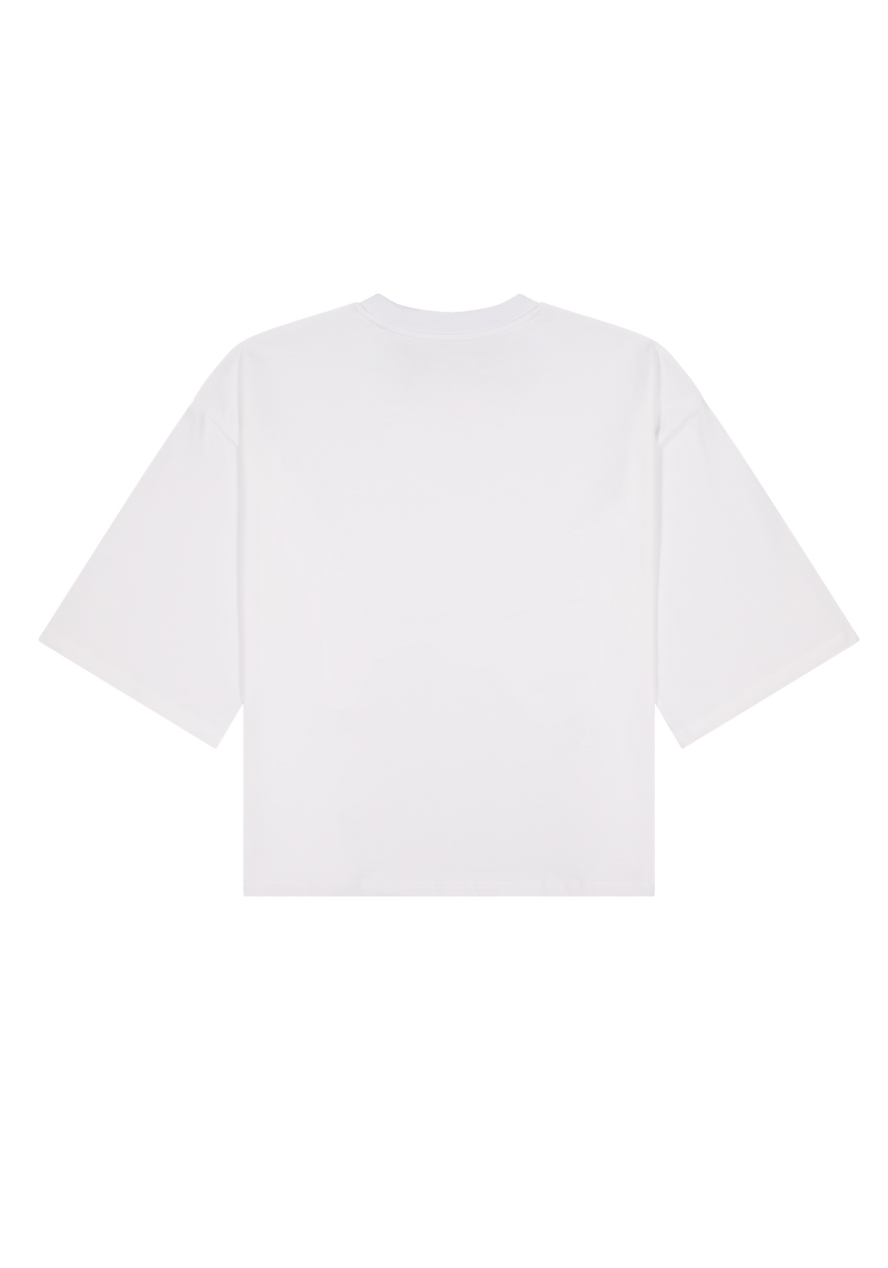 Wide Tee White | CHECKS DOWNTOWN