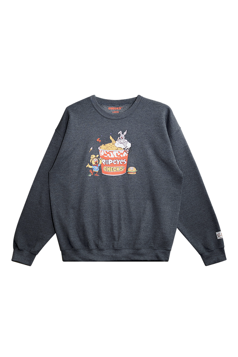 Bucket Sweatshirt Charcoal | CHECKS DOWNTOWN