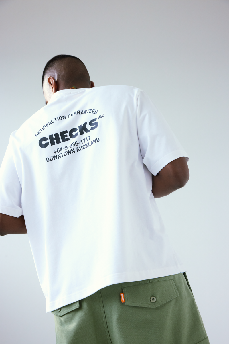 Lockup T-shirt White | CHECKS DOWNTOWN