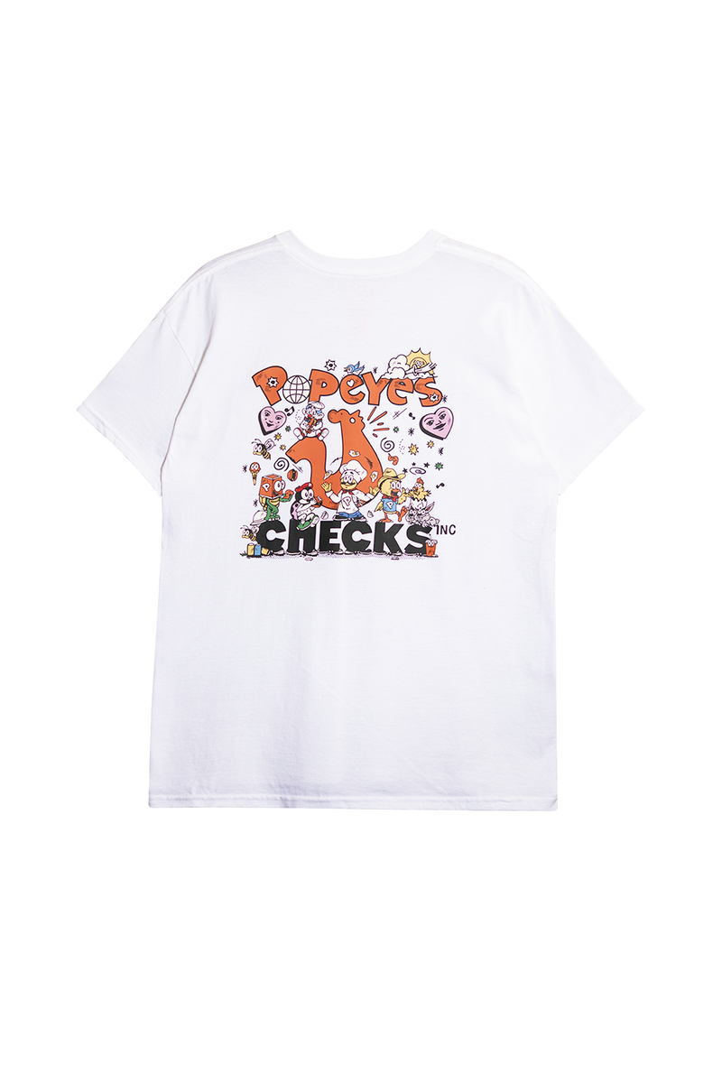Poppy Tee White | CHECKS DOWNTOWN
