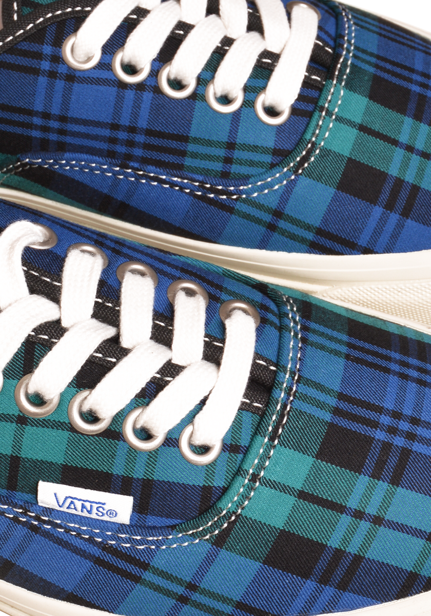 Blue 2024 plaid vans