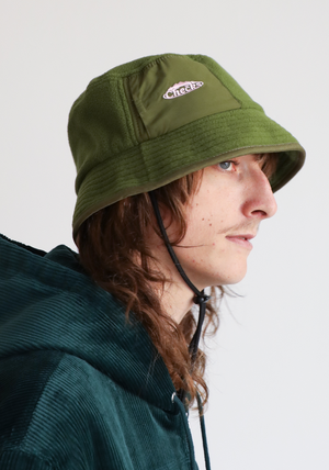Fleece Bucket Hat Green | CHECKS DOWNTOWN