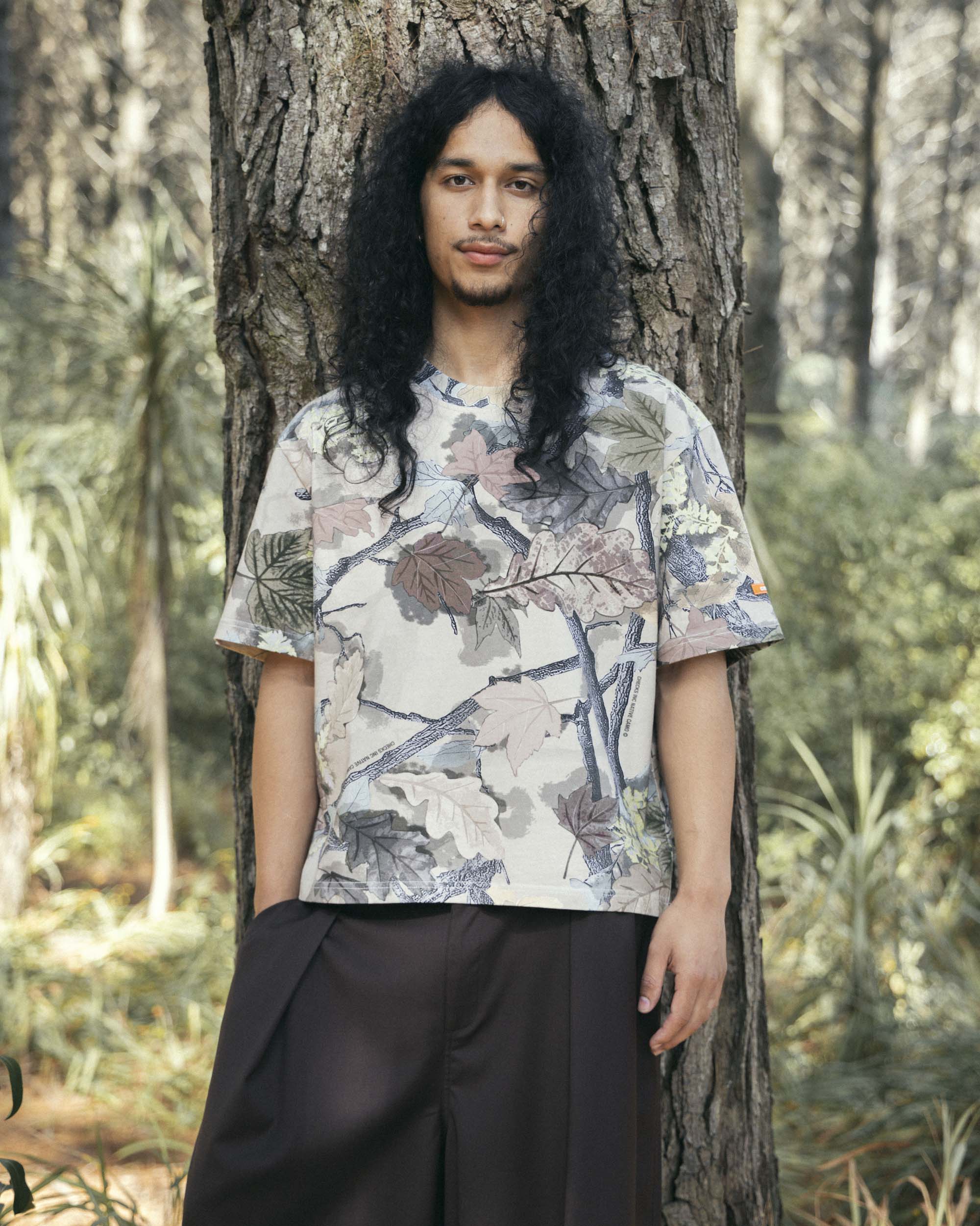 Native Camo T-shirt Brown | CHECKS DOWNTOWN