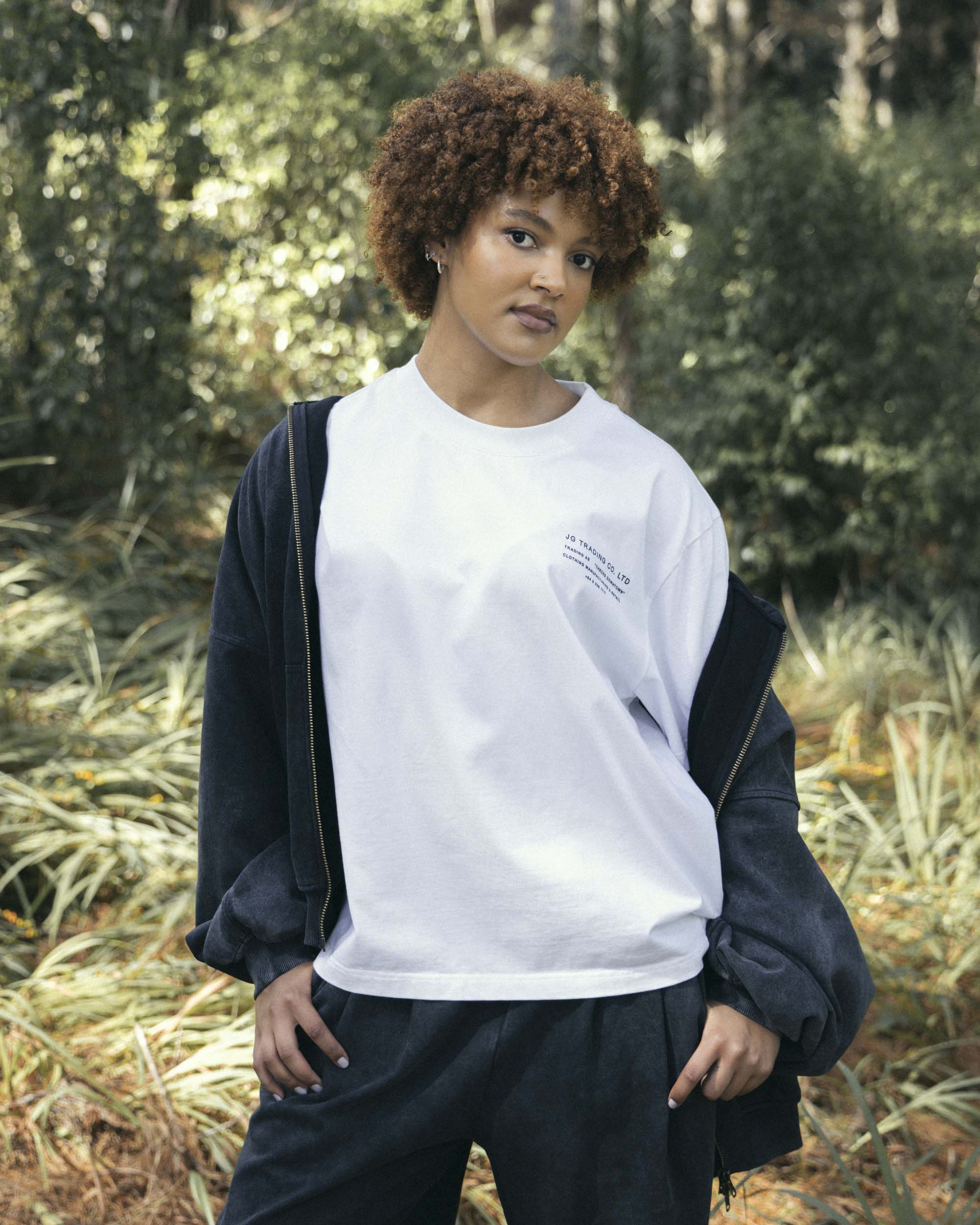 JG Trading Tee White | CHECKS DOWNTOWN