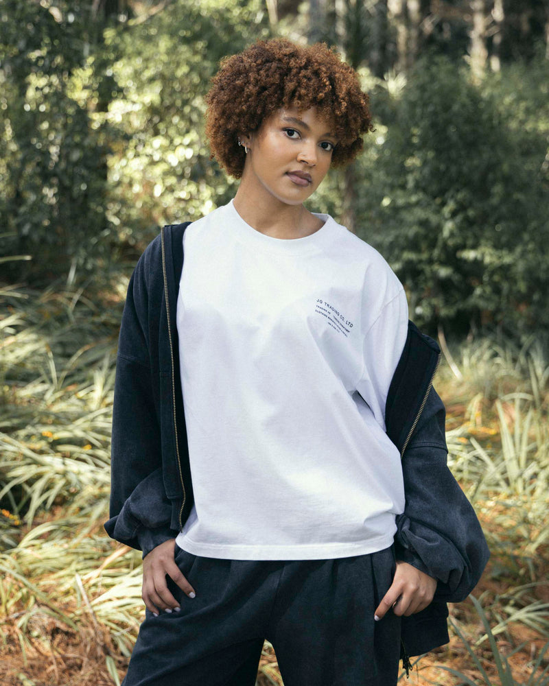 JG Trading Tee White | CHECKS DOWNTOWN