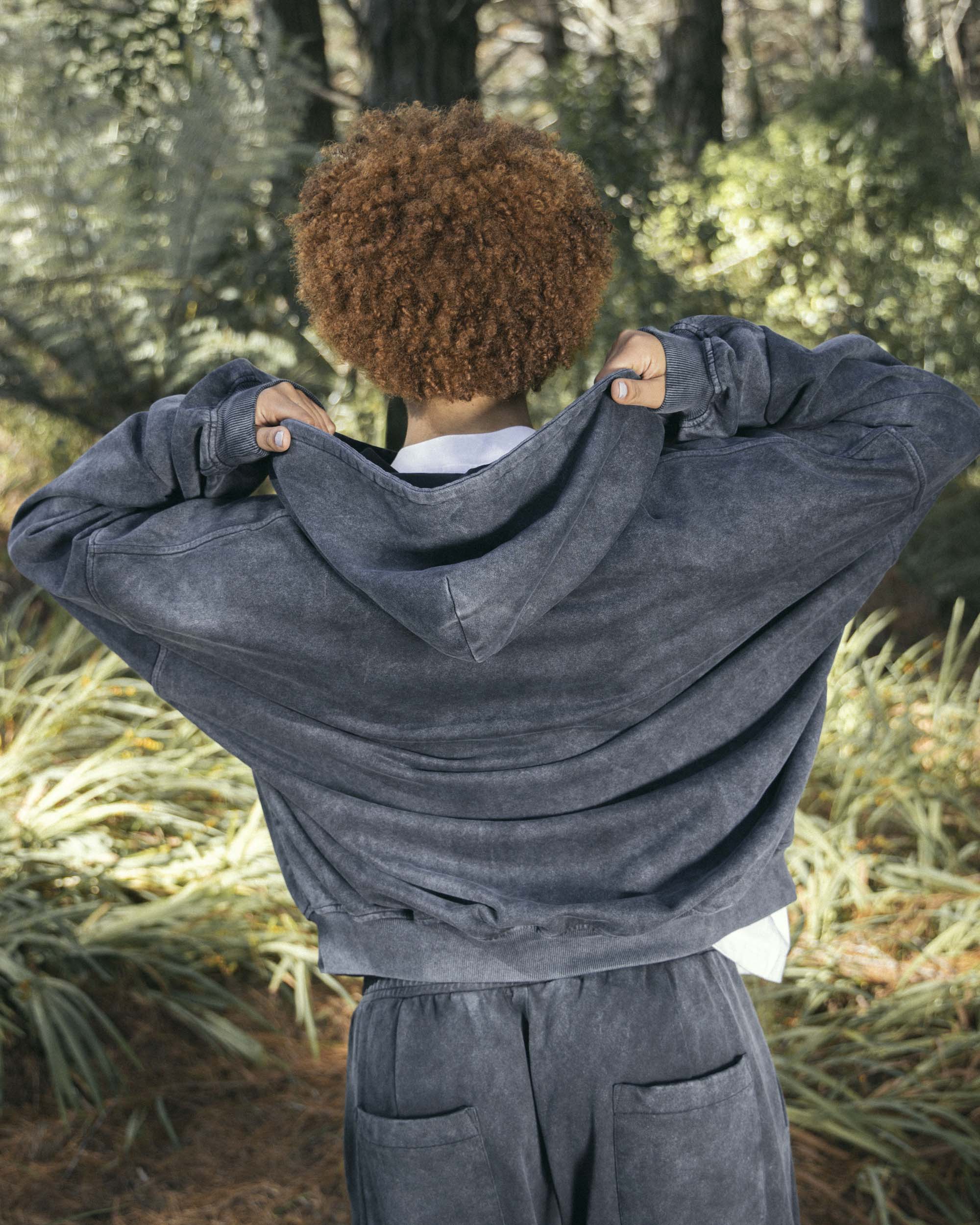 Lark Zip Hoodie Black Wash | CHECKS DOWNTOWN – Checks Downtown