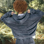 Lark Zip Hoodie Black Wash | CHECKS DOWNTOWN