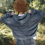 Lark Zip Hoodie Black Wash | CHECKS DOWNTOWN