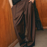 Hakama Pants Cocoa Wool | CHECKS DOWNTOWN