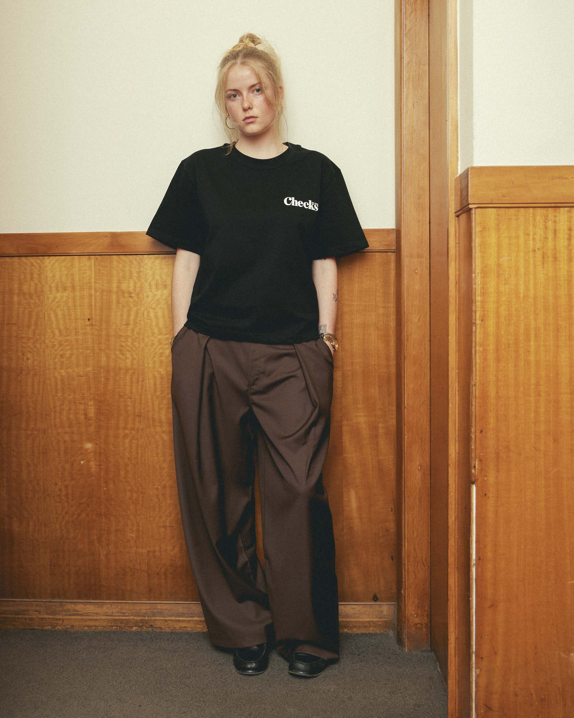 Hakama Pants Cocoa Wool | CHECKS DOWNTOWN