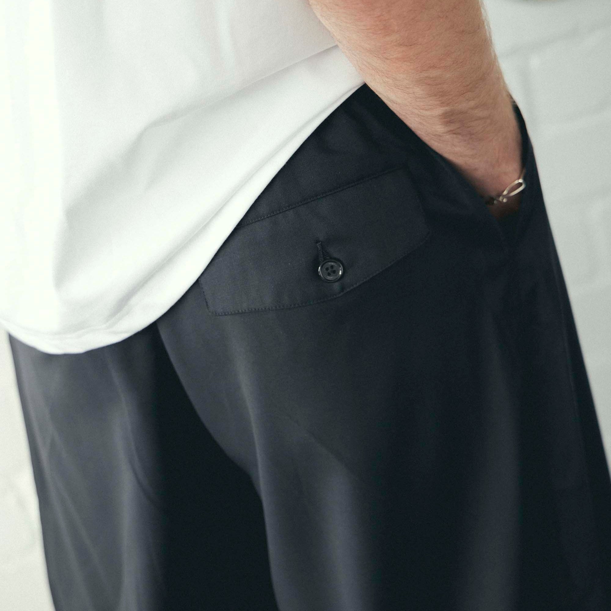 Hakama Pants Black Wool | CHECKS DOWNTOWN