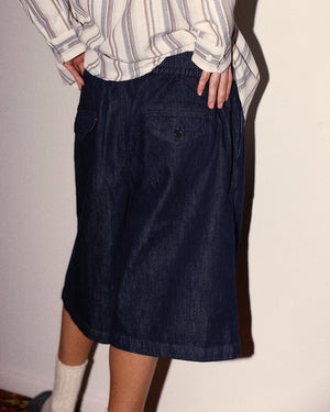 Hakama Shorts Indigo | CHECKS DOWNTOWN