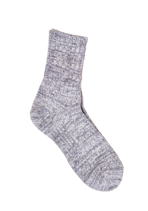 Low Gauge Rib Socks Heather Grey | CHECKS DOWNTOWN