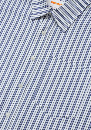 Boxy Striped Button-up | CHECKS DOWNTOWN