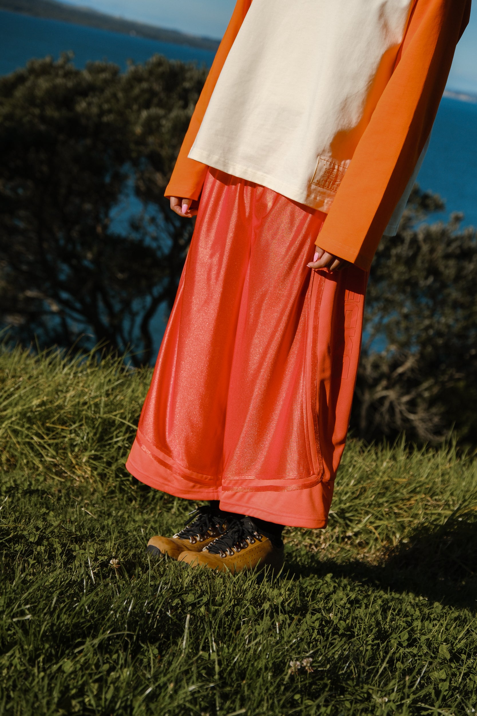 Hooper Shorts Orange | CHECKS DOWNTOWN