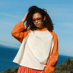 Crew Raglan Jersey Cream/Orange | CHECKS DOWNTOWN