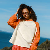 Crew Raglan Jersey Cream/Orange | CHECKS DOWNTOWN