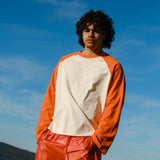 Crew Raglan Jersey Cream/Orange | CHECKS DOWNTOWN