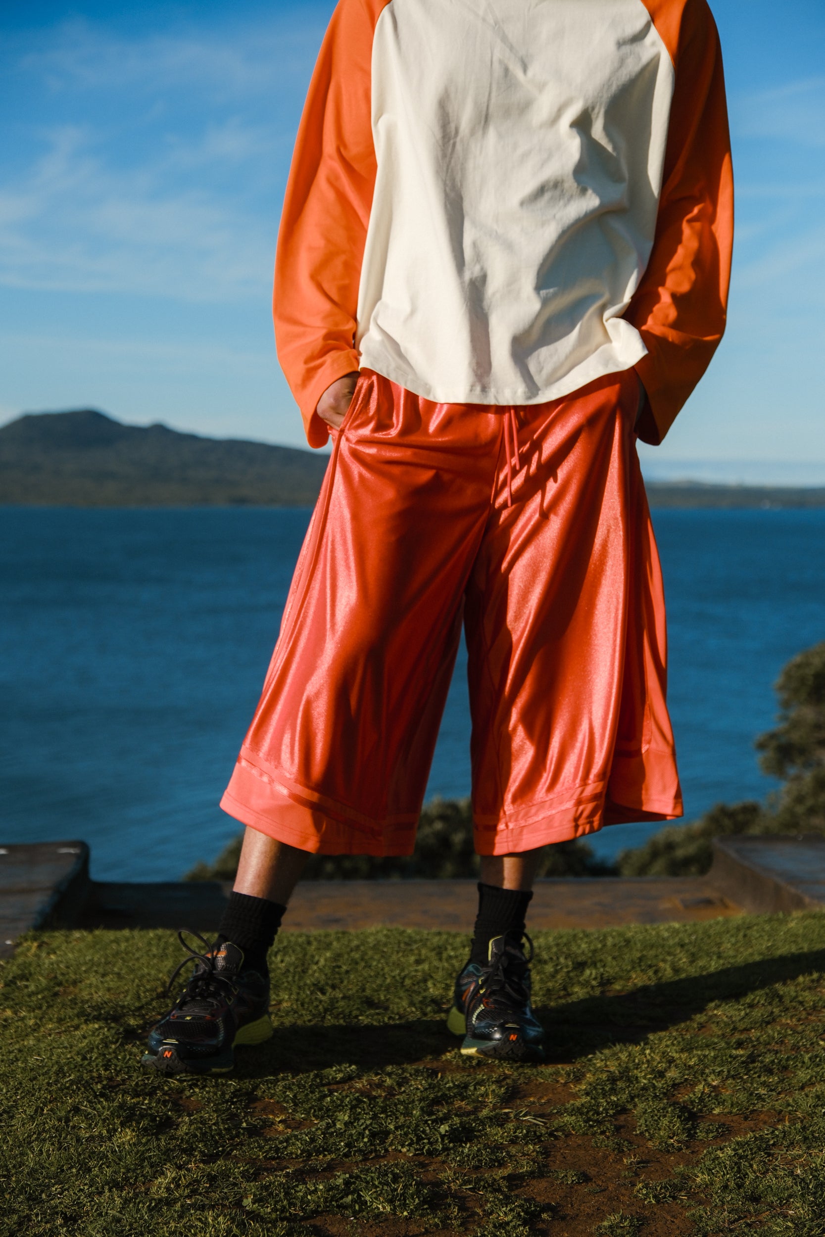 Hooper Shorts Orange | CHECKS DOWNTOWN