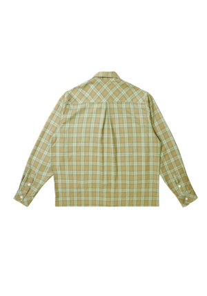 Boxy Flannel Shirt Seafoam/Rust | CHECKS DOWNTOWN