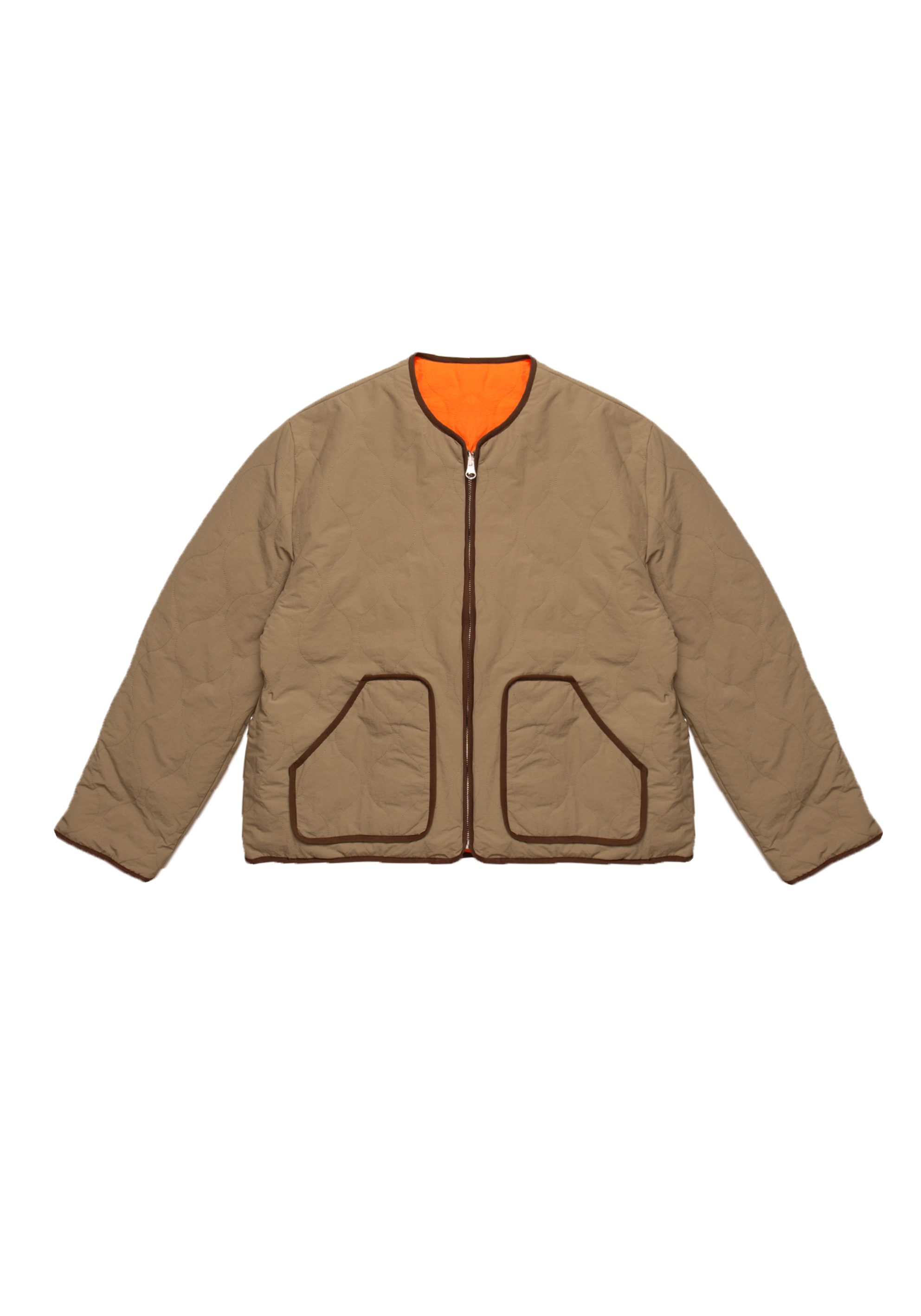 Reversible Liner Jacket Olive Orange