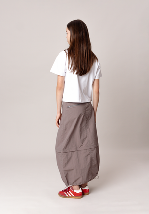 Convertible Nylon Skirt Charcoal | CHECKS DOWNTOWN