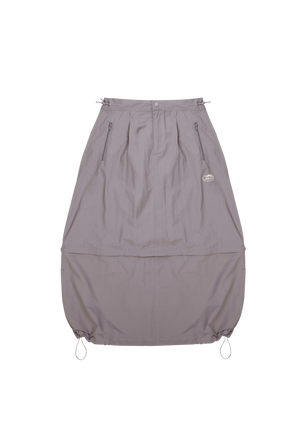 Convertible Nylon Skirt Charcoal