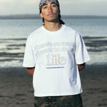 Life Tee White | CHECKS DOWNTOWN