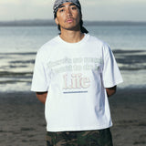 Life Tee White | CHECKS DOWNTOWN