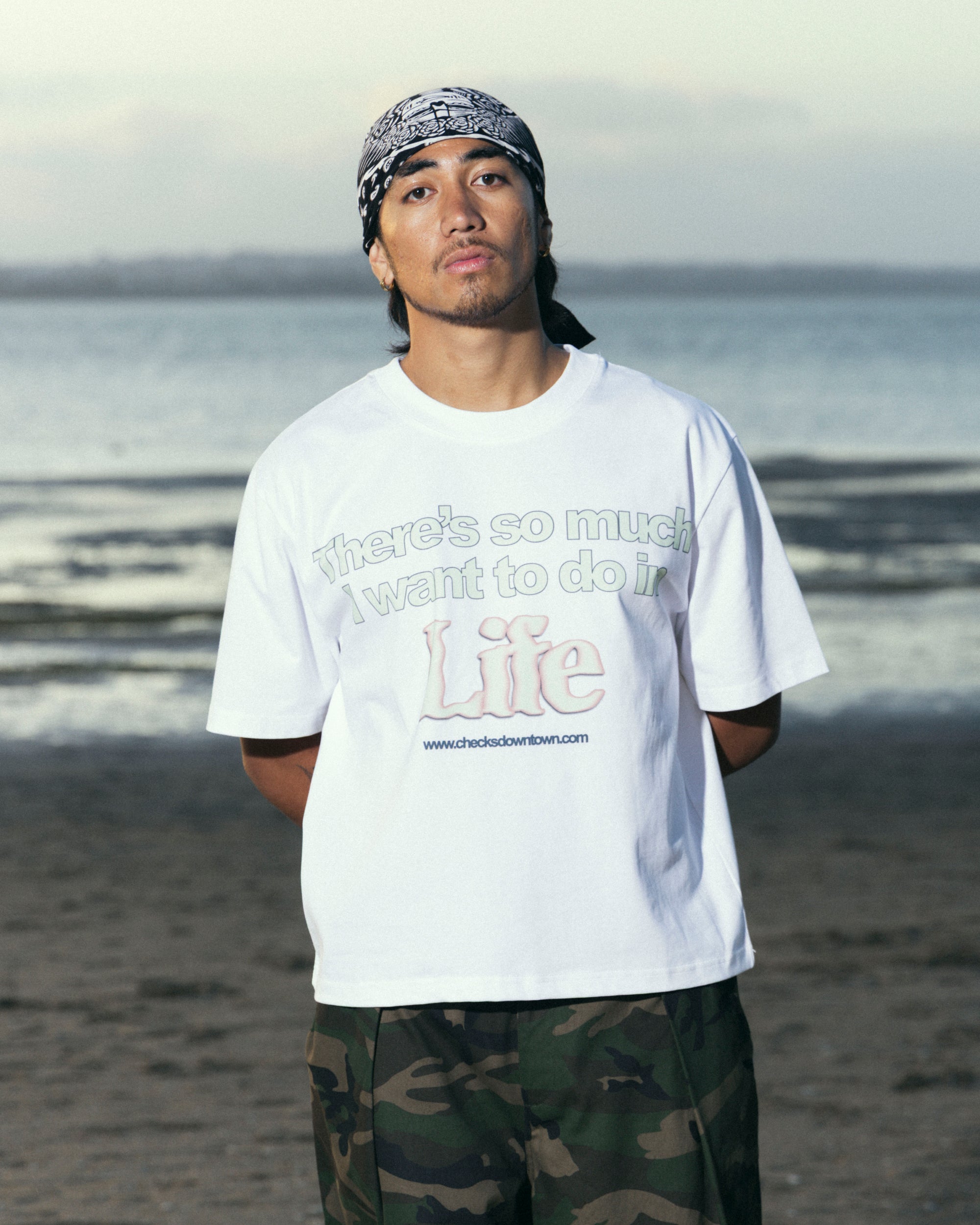 Life Tee White | CHECKS DOWNTOWN