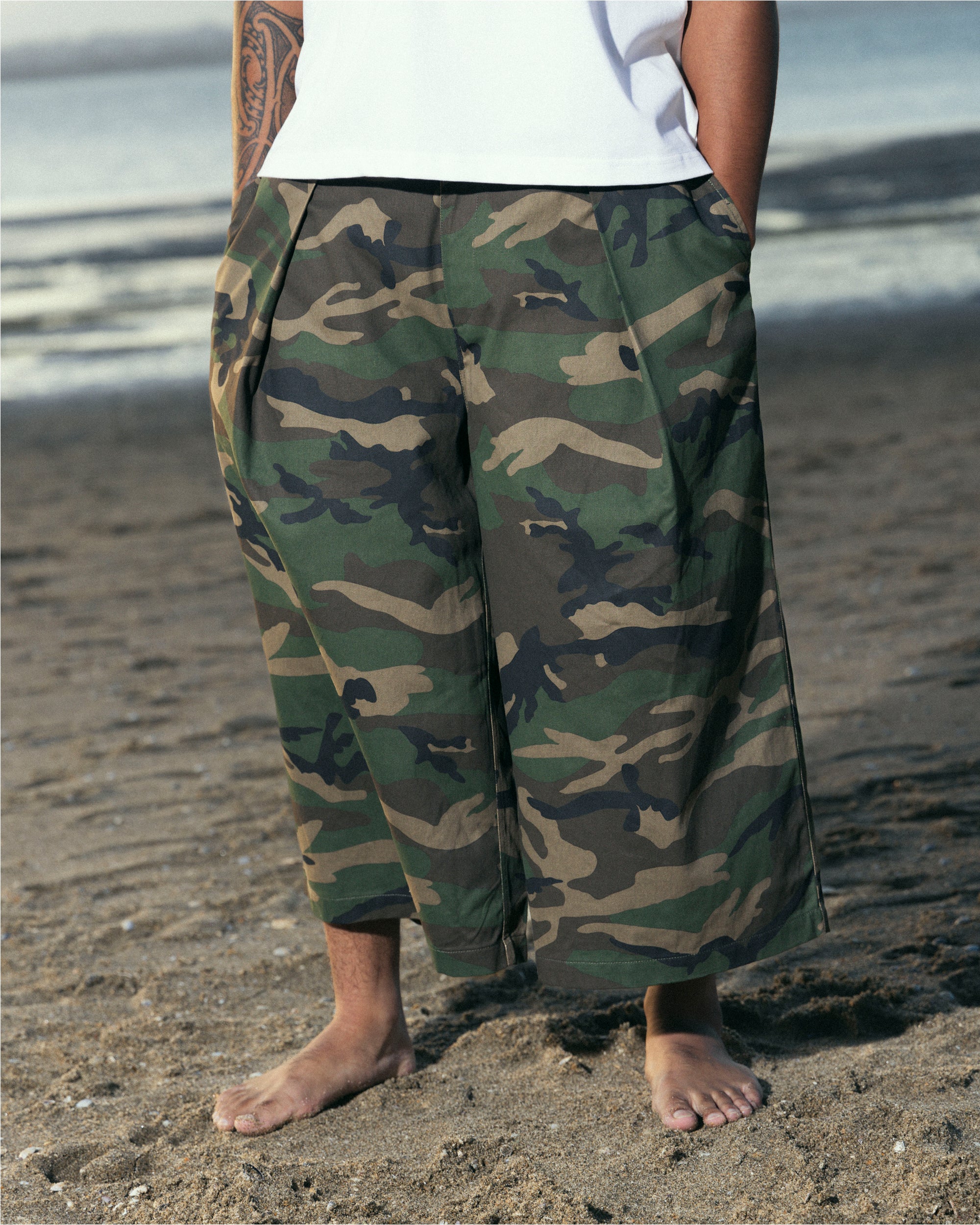 Hakama Shorts V2 Woodland Camo | CHECKS DOWNTOWN