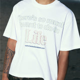 Life Tee White | CHECKS DOWNTOWN