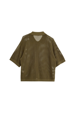 Beat Crochet Polo Olive | CHECKS DOWNTOWN