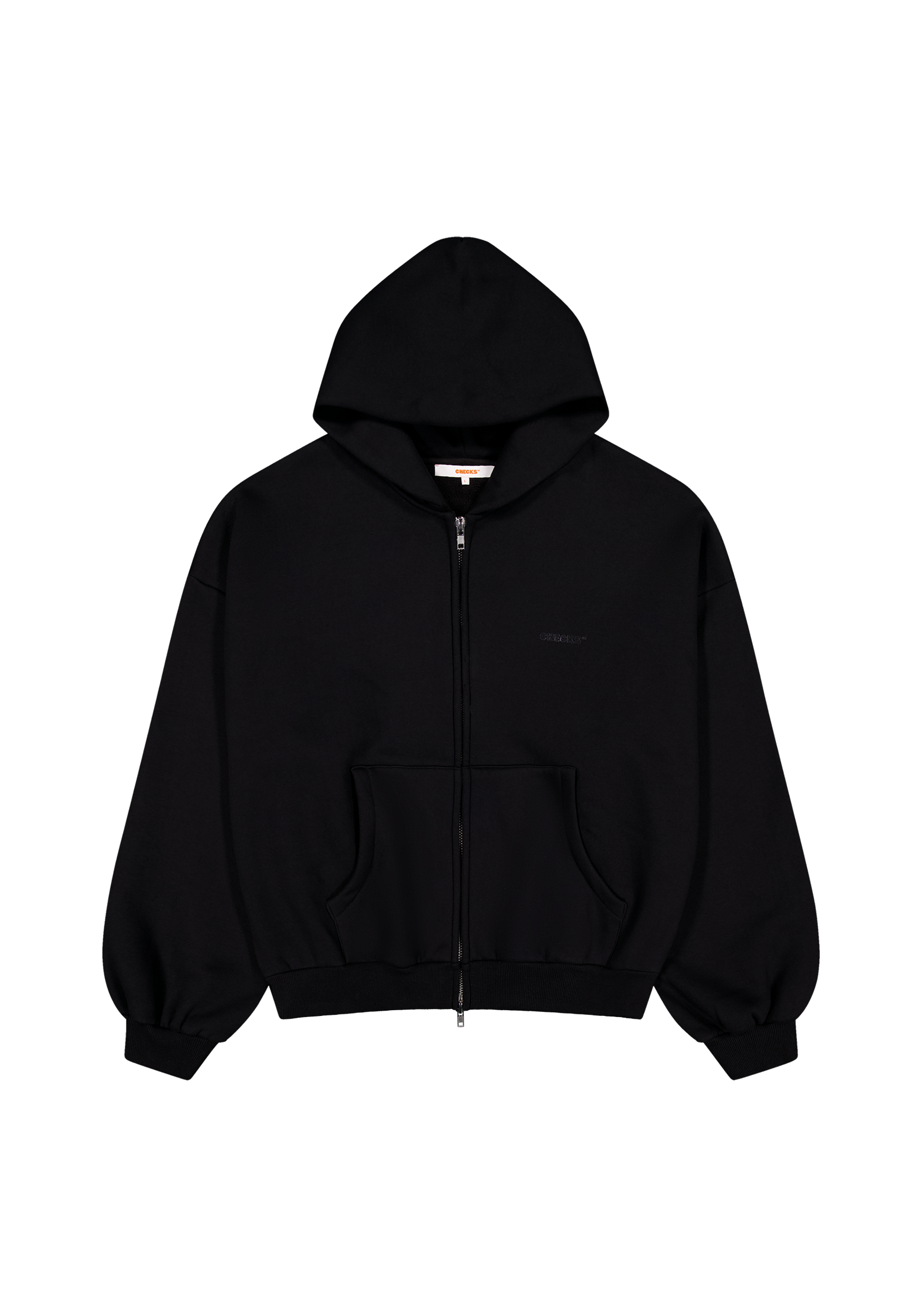 Classic Zip Hoodie Black | CHECKS DOWNTOWN