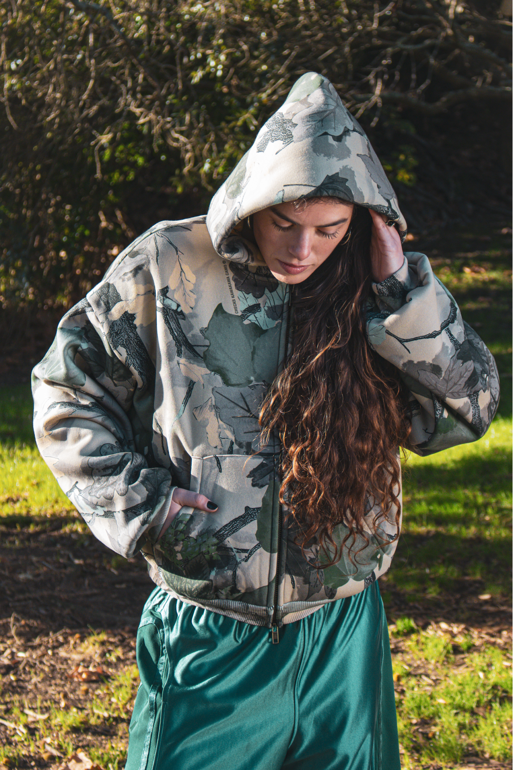 Kawakawa Camo Hoodie Brown | CHECKS DOWNTOWN