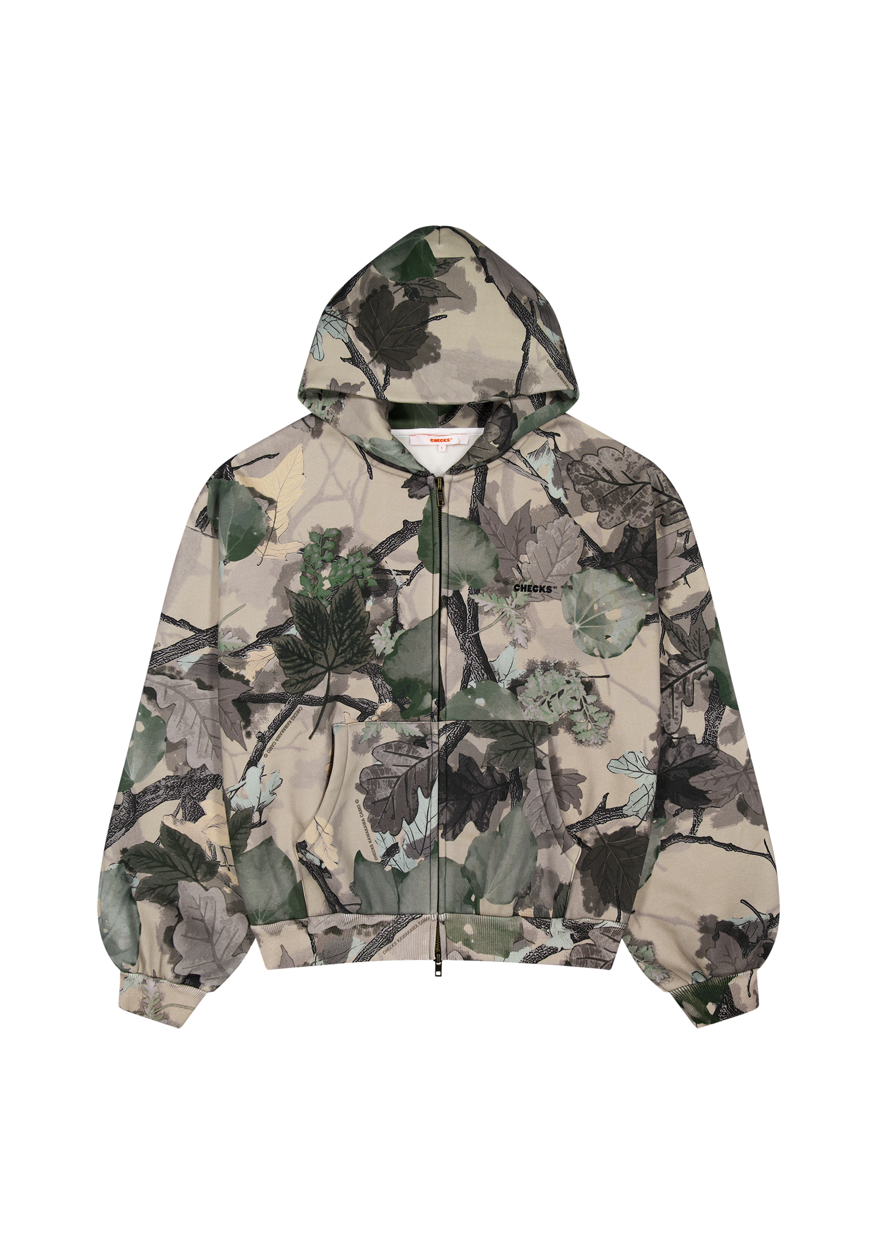 Kawakawa Camo Hoodie Brown | CHECKS DOWNTOWN