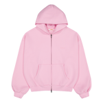 Classic Zip Hoodie Pink | CHECKS DOWNTOWN