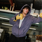 Lark Zip Hoodie Purple | CHECKS DOWNTOWN