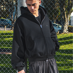 Classic Zip Hoodie Black | CHECKS DOWNTOWN