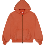 Lark Zip Hoodie Orange | CHECKS DOWNTOWN