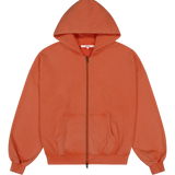 Lark Zip Hoodie Orange | CHECKS DOWNTOWN