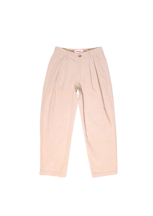 Pleated Corduroy Slacks Cream | CHECKS DOWNTOWN