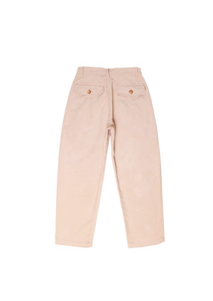 Pleated Corduroy Slacks Cream | CHECKS DOWNTOWN