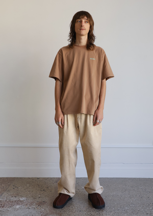 Pleated Corduroy Slacks Cream | CHECKS DOWNTOWN