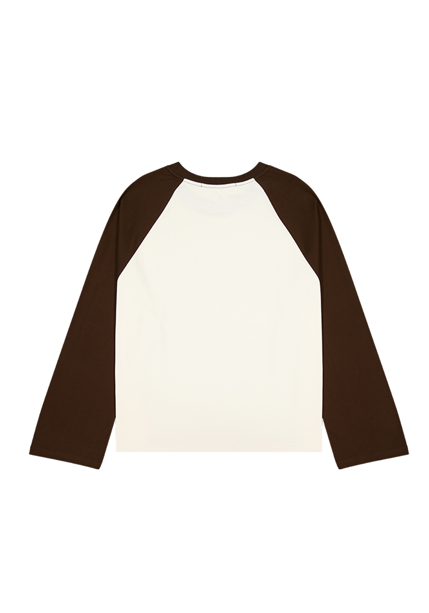 Crew Raglan Jersey Cream/Brown | CHECKS DOWNTOWN