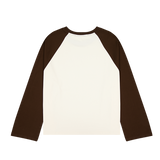 Crew Raglan Jersey Cream/Brown | CHECKS DOWNTOWN