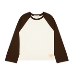 Crew Raglan Jersey Cream/Brown | CHECKS DOWNTOWN