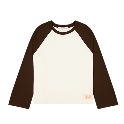 Crew Raglan Jersey Cream/Brown | CHECKS DOWNTOWN