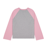 Crew Raglan Jersey Grey/Pink | CHECKS DOWNTOWN